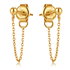 Ania Haie 14k Yellow Gold Chain Front to Back Cable Chain Drop Earrings