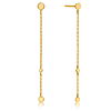 Ania Haie 14k Yellow Gold Disc and Chain Drop Earrings