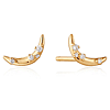 Ania Haie 14k Yellow Gold Stargazer Diamond Moon Earrings