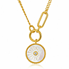 Ania Haie 14k Gold-plated Sterling Silver Mother Of Pearl Eclipse Necklace