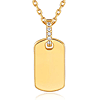 Ania Haie 14k Gold-plated Sterling Silver Glam Tag Pendant Necklace