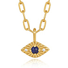 Ania Haie 14k Gold-plated Sterling Silver Lapis Evil Eye Necklace
