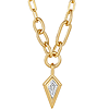Ania Haie Sparkle CZ Drop Pendant Chunky Chain Gold-plated Sterling Silver Necklace