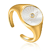 Ania Haie Eclipse Emblem Gold-plated Sterling Silver Adjustable Ring