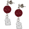 Sterling Silver St. Louis Cardinals Crystal Ovation Earrings