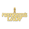 Firefighter's Lady Pendant 14k Yellow Gold