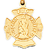 14kt Yellow Gold 7/8in St. Florian Medal