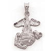 3/4in USMC Insignia Pendant - Sterling Silver