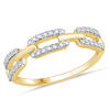 14k Yellow Gold 1/5 ct tw Diamond Chain Link Ring