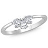 14k White Gold 1/4 ct tw Diamond Medley Ring