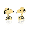 Gold-plated Sterling Silver Cool Snoopy Earrings