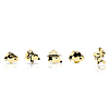 Gold-plated Sterling Silver Snoopy and Woodstock Earrings Set