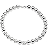 Sterling Silver 16in Hollow Bead Necklace 14mm