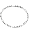 Sterling Silver 8in Hollow Bracelet with 10mm Beads