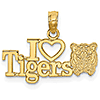 14kt Yellow Gold 16mm I Love Tigers Pendant 