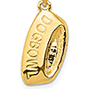 14kt Yellow Gold 3/4in Dog Bowl Pendant