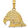 14kt Yellow Gold Small Eagle Head Pendant 