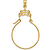 14k Yellow Gold Filigree Charm Holder Pendant
