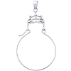 14k White Gold Filigree Charm Holder Pendant