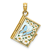 14k Yellow Gold Ecclesiastes 3:1 Book Pendant