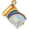14k Yellow Gold John 3:16 Rainbow Book Pendant