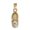 14k Yellow Gold Baby Boy Shoe Pendant
