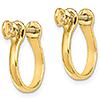 14k Yellow Gold Nautical Shackle Link Earrings 1/2in