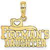 14k Yellow Gold Fireman's Daughter Pendant