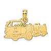 14k Yellow Gold Fire Engine Pendant