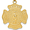 14k Yellow Gold St Florian Protector of Firefighters Pendant