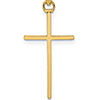 14k Yellow Gold 3/4in 3-D Stick Cross Pendant