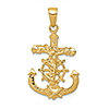 14kt Yellow Gold 7/8in Mariners Crucifix Pendant