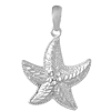 Sterling Silver 3/4in Fancy Starfish Pendant