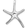 Sterling Silver 1in Skinny Starfish Pendant