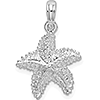 Sterling Silver 5/8in Dancing Starfish Pendant