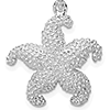 Sterling Silver 3/4in Curling Starfish Pendant