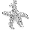 Sterling Silver 3/4in Curling Down Starfish Pendant