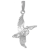 Sterling Silver 1in 3-D Flying Pelican Pendant
