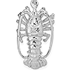 Sterling Silver 1in Lobster Pendant without Claws