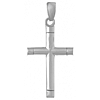 Sterling Silver 1 1/4in Cylindrical Cross Pendant
