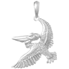 Sterling Silver 1in Flying Pelican Pendant