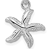Sterling Silver 1/2in Baby Starfish Pendant