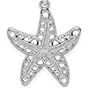 Sterling Silver 3/4in Cut-Out Starfish Pendant