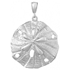 Sterling Silver 1 1/8in Beveled Sand Dollar Pendant