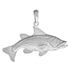 Sterling Silver 3/4in 2-D Red Fish Pendant