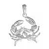 Sterling Silver 1in 2-D Stone Crab Pendant