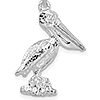 Sterling Silver 1in 3-D Pelican Pendant with Moveable Mouth