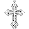Sterling Silver God's Perfect Timing Cross Pendant 1 1/4in