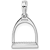 Sterling Silver Stirrup Pendant 1/2in