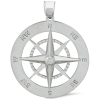 Nautical Compass Pendant 1 1/4in Sterling Silver